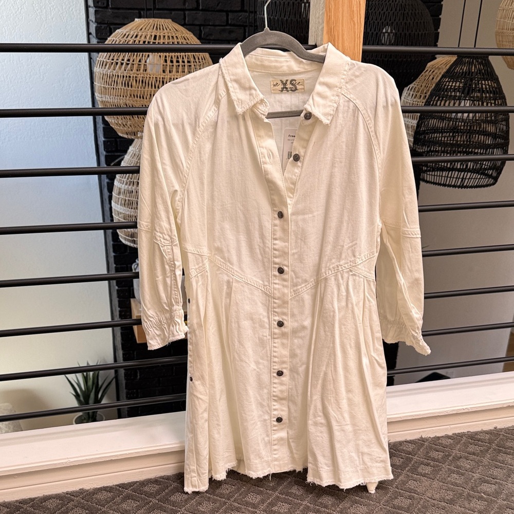 We The Free Cream/White Mini Dress